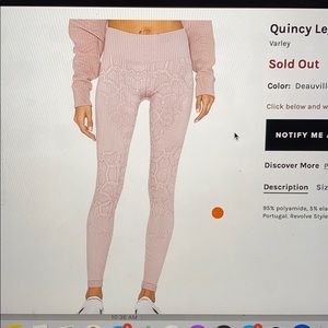 Varley Quincy Legging size Medium